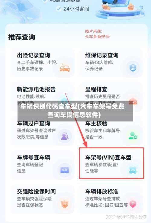 车辆识别代码查车型(汽车车架号免费查询车辆信息软件)-第2张图片