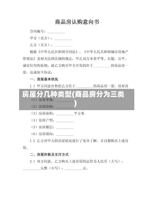 房屋分几种类型(商品房分为三类)-第3张图片