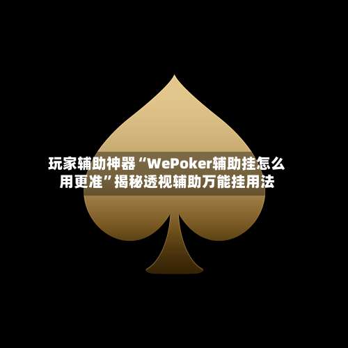 玩家辅助神器“WePoker辅助挂怎么用更准”揭秘透视辅助万能挂用法-第3张图片