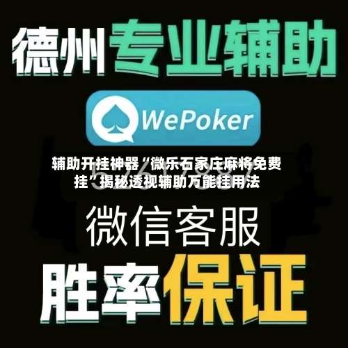 辅助开挂神器“微乐石家庄麻将免费挂”揭秘透视辅助万能挂用法-第2张图片