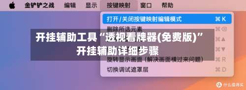 开挂辅助工具“透视看牌器(免费版)”开挂辅助详细步骤-第1张图片