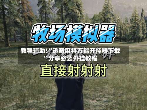 教程辅助!“迅奇麻将万能开挂器下载”分享必要外挂教程-第3张图片