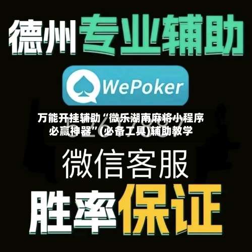 万能开挂辅助“微乐湖南麻将小程序必赢神器”(必备工具)辅助教学-第1张图片