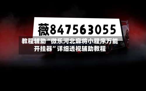 教程辅助“微乐河北麻将小程序万能开挂器	”详细透视辅助教程-第1张图片