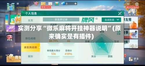 实测分享“微乐麻将开挂神器说明”(原来确实是有插件)-第1张图片