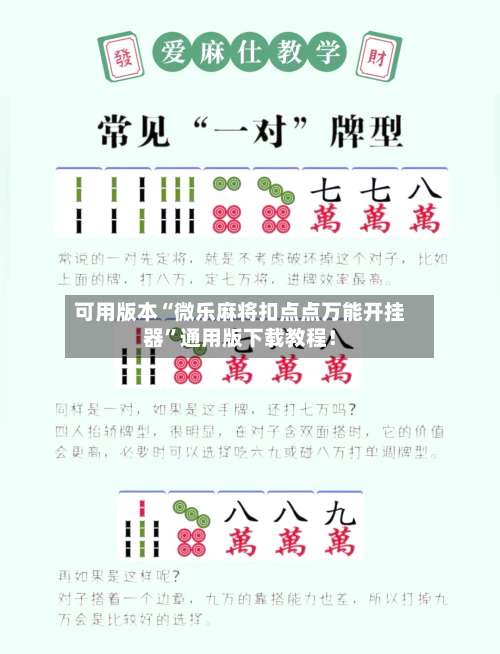 可用版本“微乐麻将扣点点万能开挂器	”通用版下载教程！-第2张图片