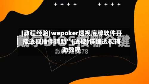 [教程经验]wepoker透视底牌软件开挂透视插件辅助”(透视)详细透视辅助教程-第3张图片
