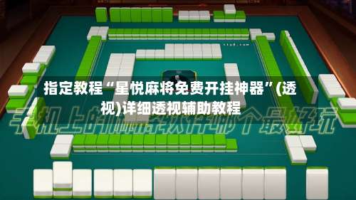 指定教程“星悦麻将免费开挂神器”(透视)详细透视辅助教程-第2张图片