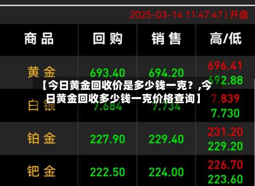 【今日黄金回收价是多少钱一克？,今日黄金回收多少钱一克价格查询】-第2张图片