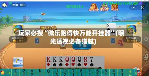 玩家必搜“微乐跑得快万能开挂器	”(曝光透视必备猫腻)-第2张图片