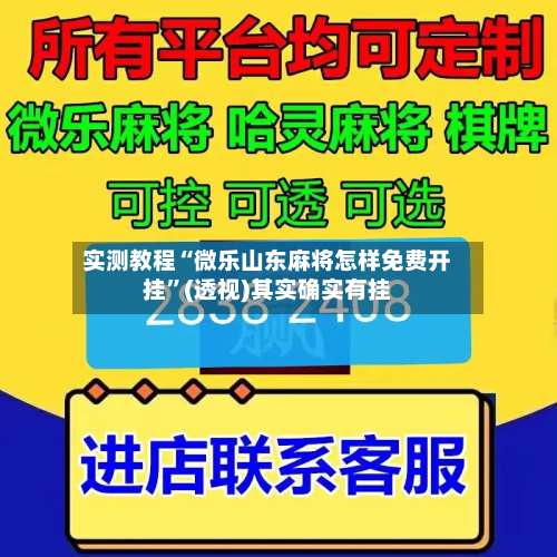 实测教程“微乐山东麻将怎样免费开挂”(透视)其实确实有挂-第1张图片