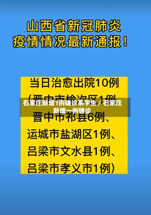 石家庄新增1例确诊系学生／石家庄新增一例确诊-第2张图片