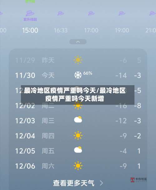 最冷地区疫情严重吗今天/最冷地区疫情严重吗今天新增-第1张图片