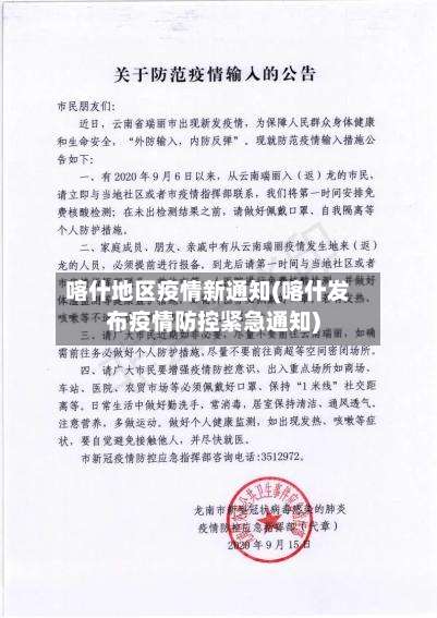 喀什地区疫情新通知(喀什发布疫情防控紧急通知)-第2张图片