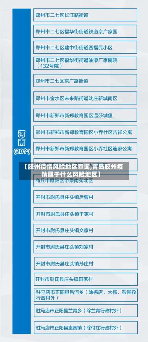 【胶州疫情风险地区查询,青岛胶州疫情属于什么风险地区】-第1张图片