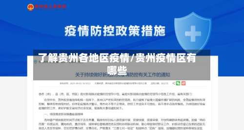 了解贵州各地区疫情/贵州疫情区有哪些-第1张图片