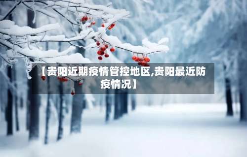 【贵阳近期疫情管控地区,贵阳最近防疫情况】-第2张图片