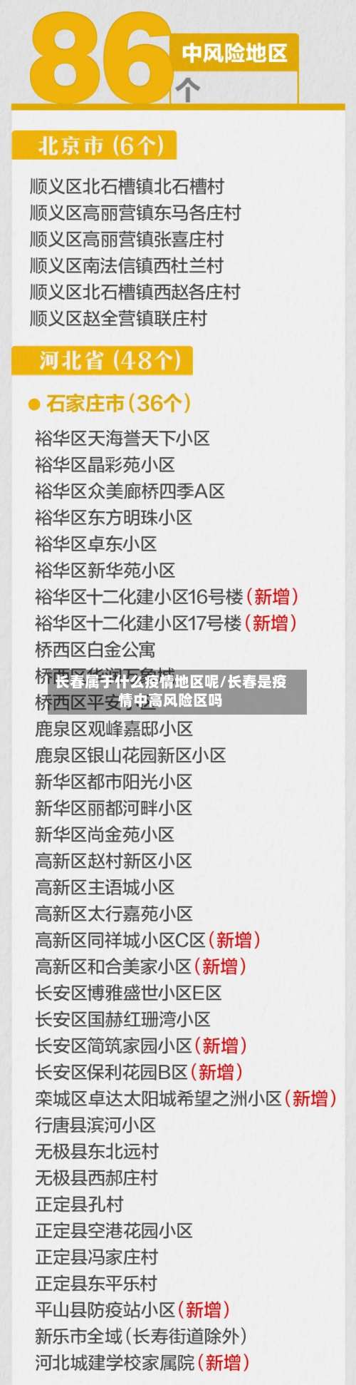 长春属于什么疫情地区呢/长春是疫情中高风险区吗-第1张图片