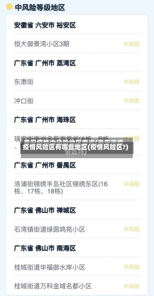 疫情风险区有哪些地区(疫情风险区?)-第2张图片