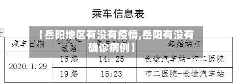 【岳阳地区有没有疫情,岳阳有没有确诊病例】-第1张图片