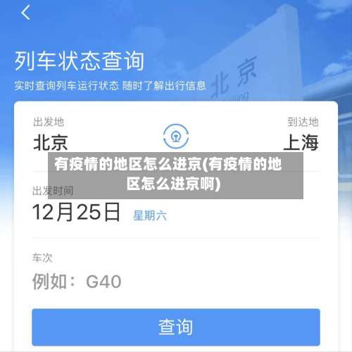 有疫情的地区怎么进京(有疫情的地区怎么进京啊)-第2张图片