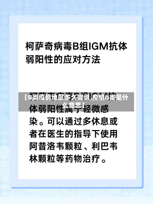 【B类疫情地区多久降级,疫情b类是什么意思】-第1张图片