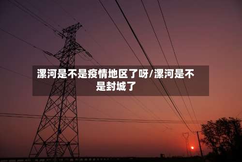 漯河是不是疫情地区了呀/漯河是不是封城了-第2张图片