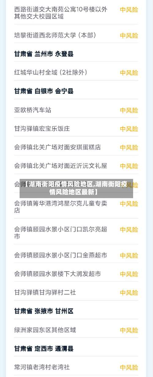 【湖南衡阳疫情风险地区,湖南衡阳疫情风险地区最新】-第2张图片