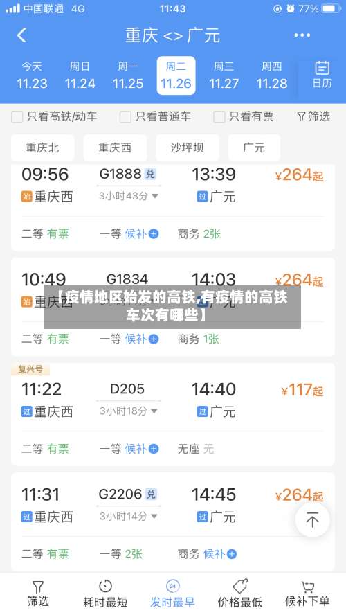 【疫情地区始发的高铁,有疫情的高铁车次有哪些】-第1张图片