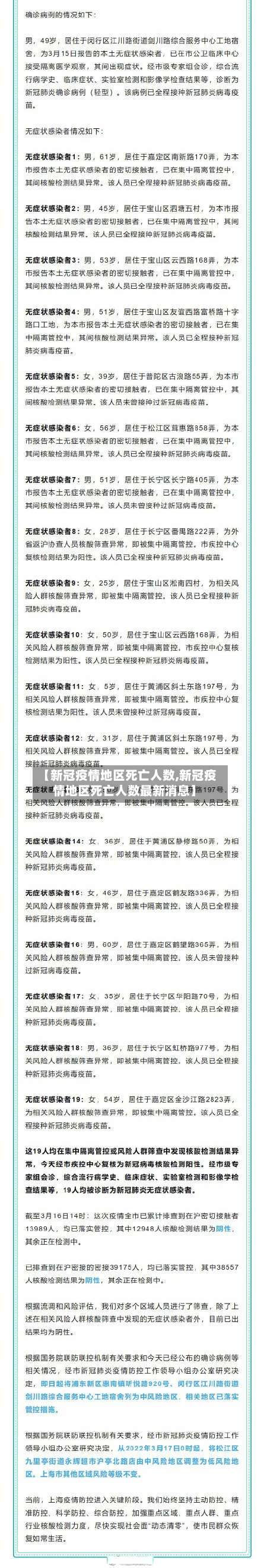 【新冠疫情地区死亡人数,新冠疫情地区死亡人数最新消息】-第1张图片