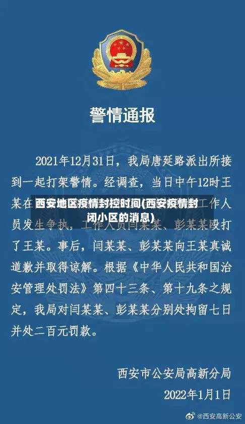 西安地区疫情封控时间(西安疫情封闭小区的消息)-第1张图片