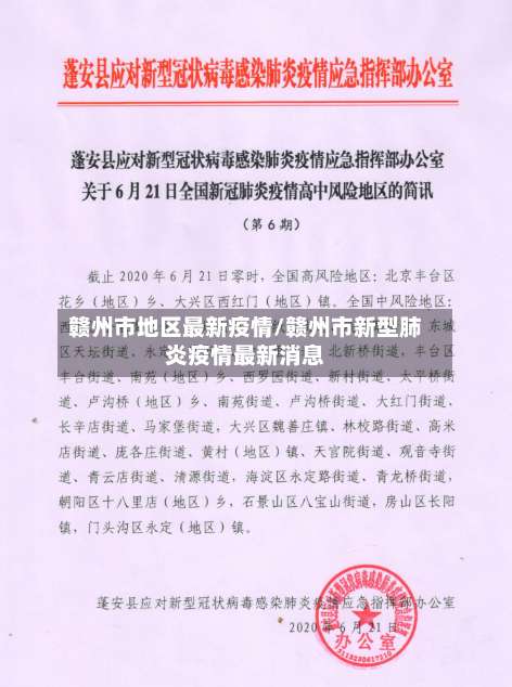 赣州市地区最新疫情/赣州市新型肺炎疫情最新消息-第2张图片